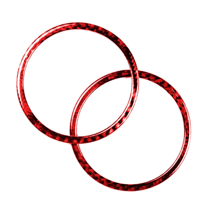 2 PCS Set for BMW 3 Series E90 Carbon Fiber Car Horn Circle Decorative Sticker, Car Horn Circle