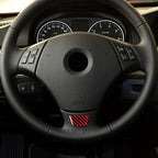 For BMW 3 Series E90 Little B Version Carbon Fiber Car Steering Wheel Decorative Sticker, Little B Version Car Steering Wheel