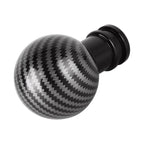 Universal Car Carbon Fiber Texture Metal Gear Shift Knob, Black, Red, Silver Black