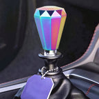 Universal Car Colorful Diamond Shape Metal Gear Shift Knob, Colorful