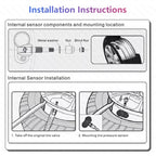 Car High Precision Solar Charging Tire Pressure Monitoring System TPMS, Built-in Beep Sensor, Built-in Beep Sensor