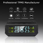 Car High Precision Solar Charging Tire Pressure Monitoring System TPMS, External Beep Sensor, External Beep Sensor