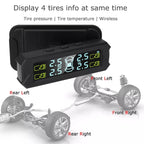 Car High Precision Solar Charging Tire Pressure Monitoring System TPMS, External Beep Sensor, External Beep Sensor