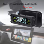 Car High Precision Solar Charging Tire Pressure Monitoring System TPMS, External Beep Sensor, External Beep Sensor