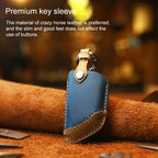 For BMW Blade Style Car Cowhide Leather Key Protective Cover Key Case, Three Keys Version, For BMW, Three Keys Version