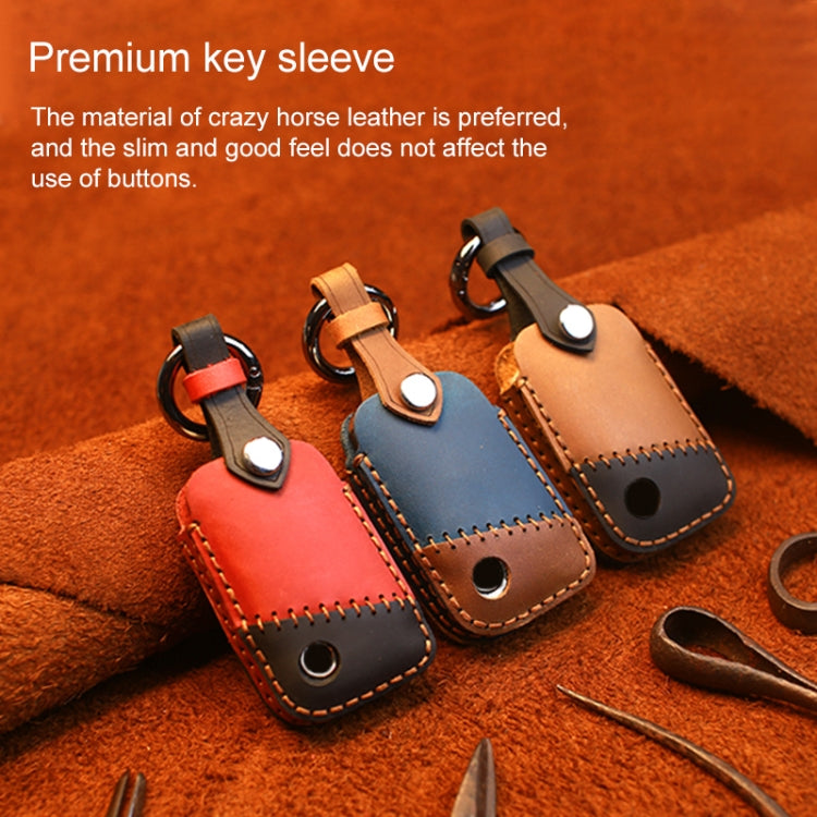 For Volkswagen Car Cowhide Leather Key Protective Cover Key Case, A Version, For Volkswagen, A Version