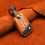 For Volkswagen Car Cowhide Leather Key Protective Cover Key Case, B Version, For Volkswagen, B Version