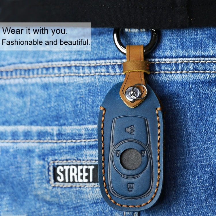 For Buick Car Cowhide Leather Key Protective Cover Key Case, Six Keys Version, For Buick, Six Keys Version