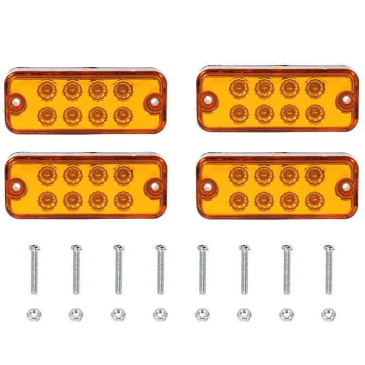 4 PCS 10-30V 8LED Car Tail Light Side Lamp
