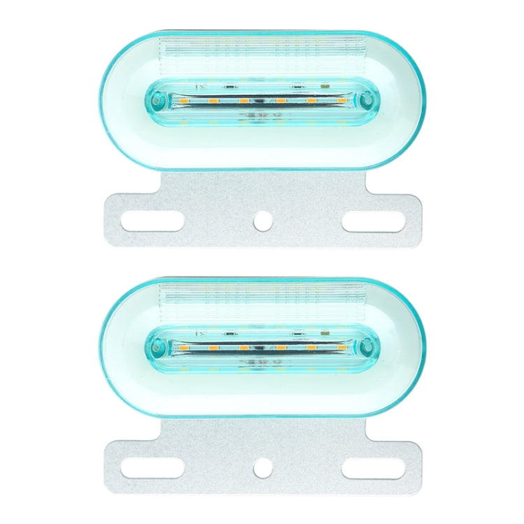 2 PCS 12V 12LED Car Oval Side Lamp, 12V (White Light), 12V (Red Light), 12V (Yellow Light)