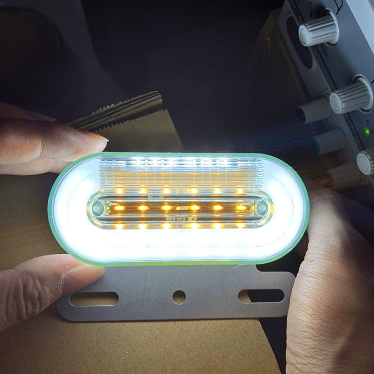 2 PCS 12V 12LED Car Oval Side Lamp, 12V (White Light), 12V (Red Light), 12V (Yellow Light)