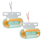 2 PCS 12V 12LED Car Oval Side Lamp, 12V (White Light), 12V (Red Light), 12V (Yellow Light)