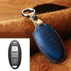 For Nissan Car Cowhide Leather Key Protective Cover Key Case, Three Keys Horizontal Line Version, For Nissan, Three Keys Horizontal Line Version