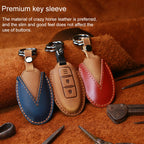 For Nissan Car Cowhide Leather Key Protective Cover Key Case, Three Keys Tailgate Version, For Nissan, Three Keys Tailgate Version
