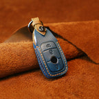 For Mercedes-Benz New Style Car Cowhide Leather Key Protective Cover Key Case, For Mercedes-Benz New Style