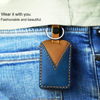 For Volvo Car Cowhide Leather Key Protective Cover Key Case, For Volvo