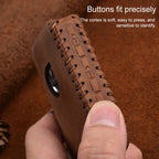 For Volvo Single Slit Style Car Cowhide Leather Key Protective Cover Key Case, For Volvo Single Slit Style