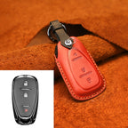 For Chevrolet Car Cowhide Leather Key Protective Cover Key Case, Three Keys Version, For Chevrolet, Three Keys Version