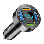 4 in 1 USB 66W Digital Display Car Super Fast Charger, 66W