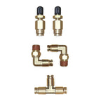 18 Feet 1/4 inch Air Hose Pipe Tube Kit with 1/4 NPT Elbow Fitting, 18 Feet 1/4 inch