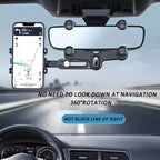 Snap-on Rearview Mirror Car Phone Holder In-Car Navigation Bracket, Snap-on Rearview Mirror Phone Holder
