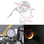Motorcycle Retro Modified Odometer Speedometer Kilometer, Speedometer Kilometer (Black), Speedometer Kilometer (Silver)