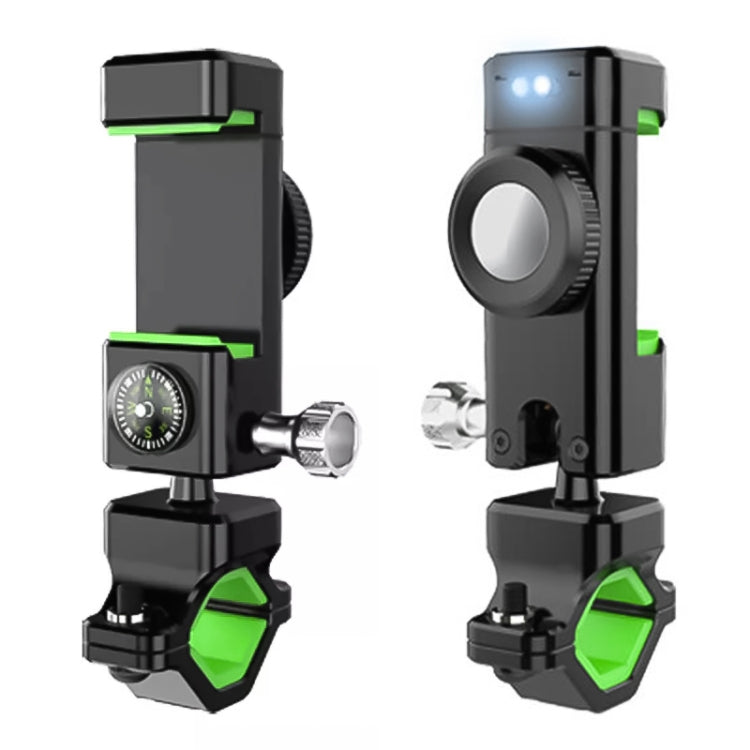 Bicycle / Motorcycle Anti-theft Anti-take Off Mobile Phone Holder with Light, with Light (Green), with Light (Black)