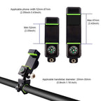 Bicycle / Motorcycle Anti-theft Anti-take Off Mobile Phone Holder with Light, with Light (Green), with Light (Black)