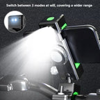 Bicycle / Motorcycle Anti-theft Anti-take Off Mobile Phone Holder with Light, with Light (Green), with Light (Black)