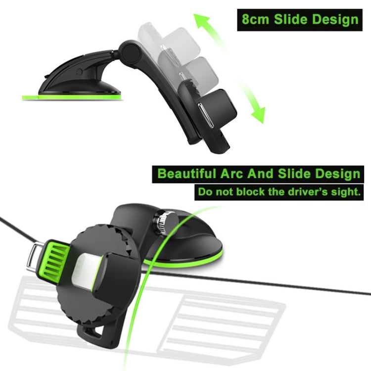 Multifunctional Car Center Console Dashboard Suction Cup Phone Holder, Suction Cup (Black), Suction Cup (Green)