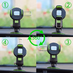 Multifunctional Car Center Console Dashboard Suction Cup Phone Holder, Suction Cup (Black), Suction Cup (Green)