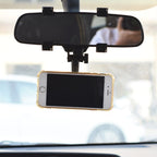 Carbon Fiber Strong Magnet Car Rear Mirror Navigation Phone Holder, Carbon Fiber