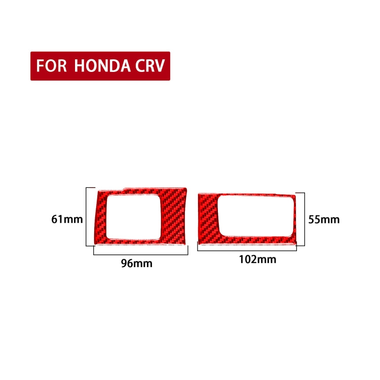 2 PCS Set for Honda CRV 2007-2011 Carbon Fiber Car Central Control Card Box Panel Decorative Sticker, Right Drive, Central Control Card Box, Right Drive