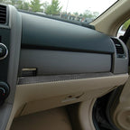 For Honda CRV 2007-2011 Carbon Fiber Car Co-pilot Center Control Trim Decorative Sticker,Left Drive, Co-pilot Center Control Trim,Left Drive