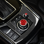 Car Carbon Fiber Multimedia Buttons Decorative Sticker for Mazda 3 / 6 / CX-9 / CX-5, Left and Right Drive, Multimedia Buttons