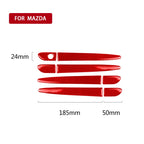 Car Carbon Fiber without Hole Outside Door Handle Decorative Sticker for Mazda CX-5 2017-2018, Right Drive, without Hole Outside Door Handle, Right Drive