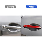 Car Carbon Fiber without Hole Outside Door Handle Decorative Sticker for Mazda CX-5 2017-2018, Right Drive, without Hole Outside Door Handle, Right Drive