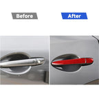 Car Carbon Fiber without Hole Outside Door Handle Decorative Sticker for Mazda CX-5 2017-2018, Left Drive, without Hole Outside Door Handle, Left Drive