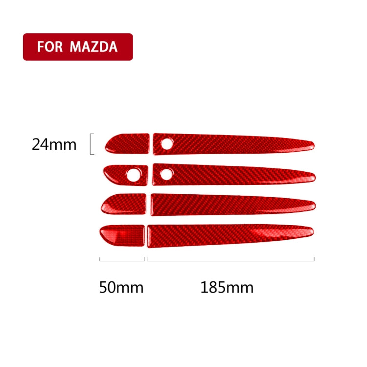 Car Carbon Fiber with Hole Outside Door Handle Decorative Sticker for Mazda CX-5 2017-2018, Right Drive, with Hole Outside Door Handle, Right Drive