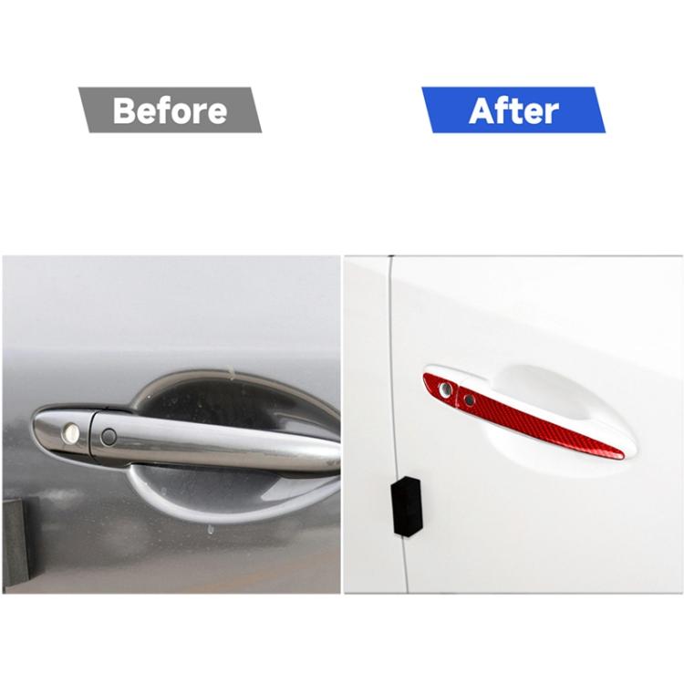 Car Carbon Fiber with Hole Outside Door Handle Decorative Sticker for Mazda CX-5 2017-2018, Right Drive, with Hole Outside Door Handle, Right Drive