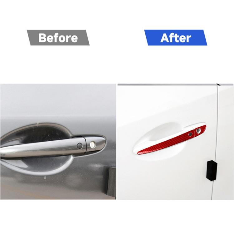 Car Carbon Fiber with Hole Outside Door Handle Decorative Sticker for Mazda CX-5 2017-2018, Left Drive, with Hole Outside Door Handle, Left Drive