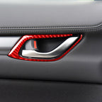 Car Carbon Fiber Inside Door Handle Decorative Sticker for Mazda CX-5 2017-2018, Left and Right Drive, Inside Door Handle