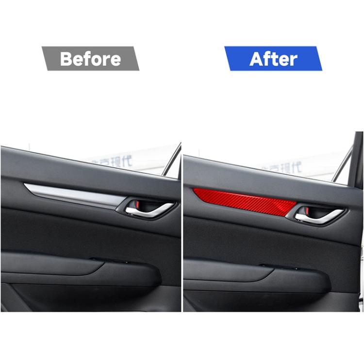 Car Carbon Fiber Door Panel Decorative Sticker for Mazda CX-5 2017-2018, Left and Right Drive, Door Panel