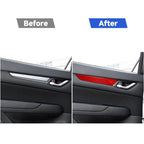 Car Carbon Fiber Door Panel Decorative Sticker for Mazda CX-5 2017-2018, Left and Right Drive, Door Panel