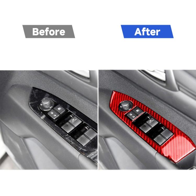 Car Carbon Fiber Window Glass Lift Panel Decorative Sticker for Mazda CX-5 2017-2018, Right Drive, Window Glass Lift Panel, Right Drive