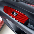 Car Carbon Fiber Window Glass Lift Panel Decorative Sticker for Mazda CX-5 2017-2018, Left Drive, Window Glass Lift Panel, Left Drive