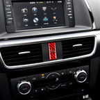 Car Carbon Fiber Warning Light Decorative Sticker for Mazda CX-5 2017-2018, Left and Right Drive, Warning Light
