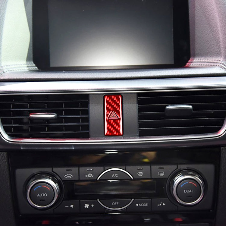 Car Carbon Fiber Warning Light Decorative Sticker for Mazda CX-5 2017-2018, Left and Right Drive, Warning Light