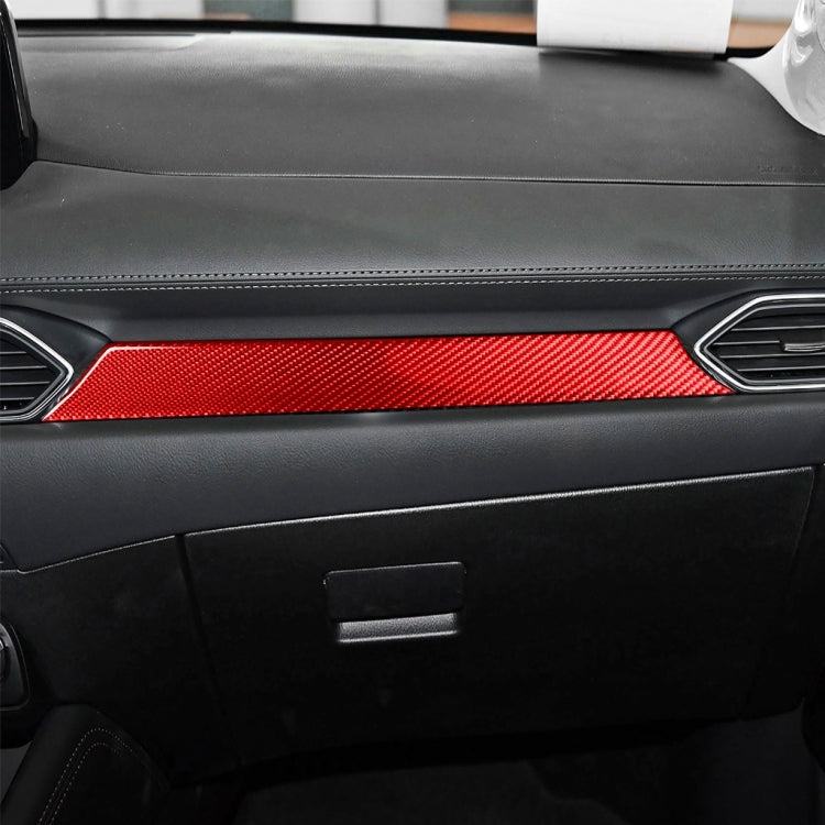 Car Carbon Fiber Dashboard Panel Decorative Sticker for Mazda CX-5 2017-2018, Left and Right Drive, Dashboard Panel
