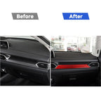Car Carbon Fiber Dashboard Panel Decorative Sticker for Mazda CX-5 2017-2018, Left and Right Drive, Dashboard Panel